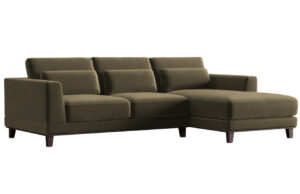 Windsor & Co Sametová rohová pohovka Leon 260 cm