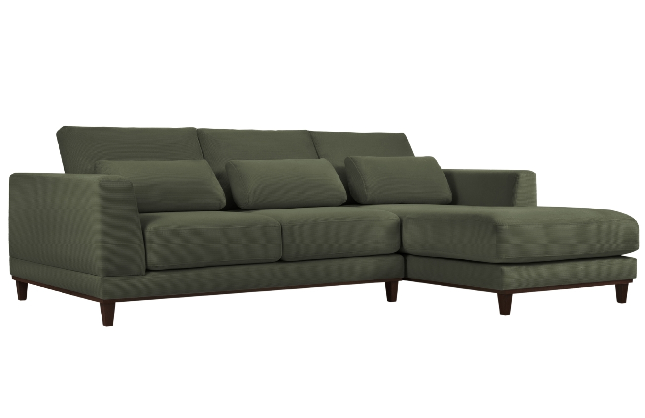 Windsor & Co Manšestrová rohová pohovka Leon 260 cm