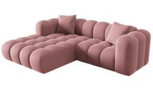 Windsor & Co Sametová rohová pohovka Halley 242 cm