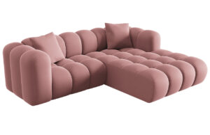 Windsor & Co Sametová rohová pohovka Halley 242 cm