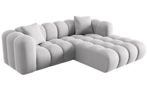 Windsor & Co Sametová rohová pohovka Halley 242 cm