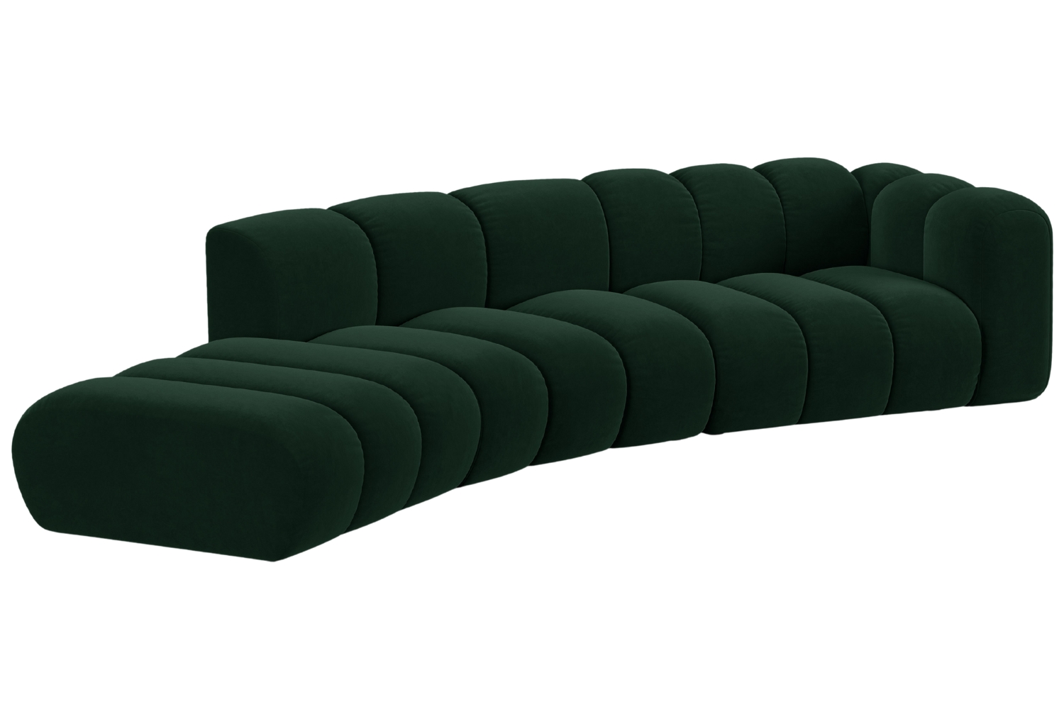 Micadoni Sametová pohovka Lupine 335 cm