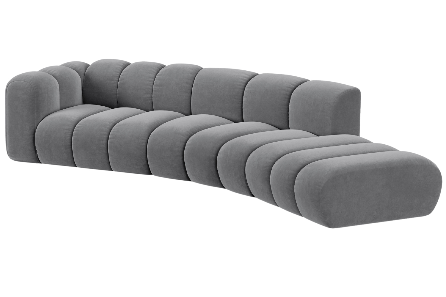 Micadoni Sametová pohovka Lupine 335 cm