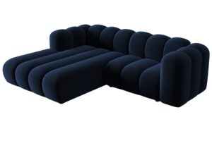 Micadoni Sametová rohová pohovka Lupine 228 cm