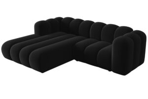 Micadoni Sametová rohová pohovka Lupine 228 cm