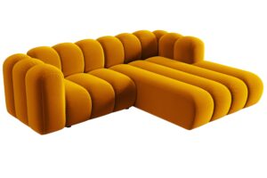 Micadoni Sametová rohová pohovka Lupine 228 cm