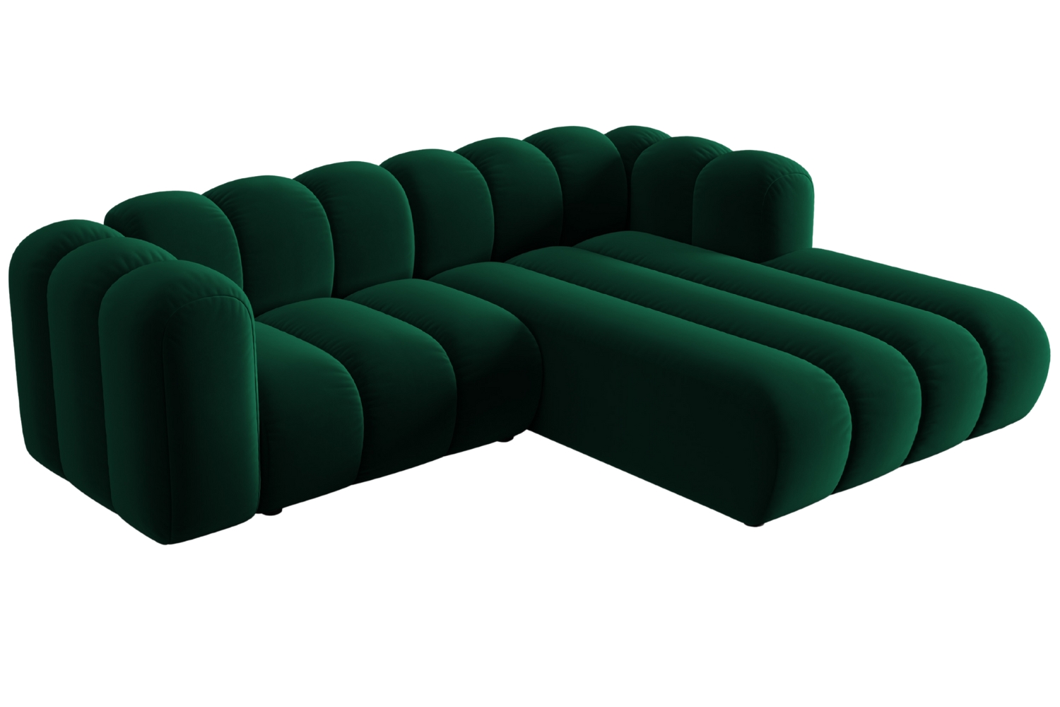 Micadoni Sametová rohová pohovka Lupine 228 cm