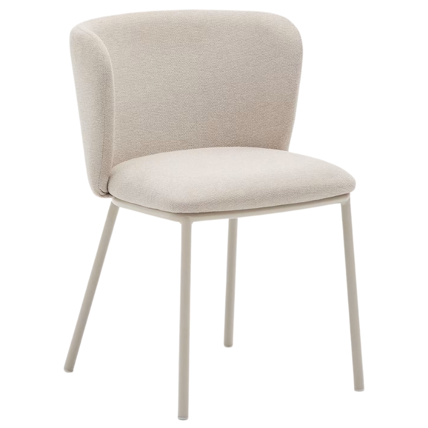 Kave Home Béžová jídelní židle Ciselia s béžovou podnoží