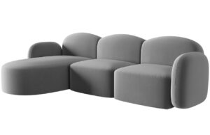 Micadoni Sametová rohová pohovka Blair 274 cm