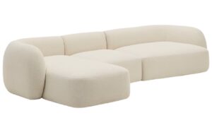 Kave Home Béžová rohová pohovka Martina 377 cm