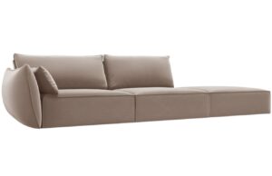 Micadoni Sametová pohovka Kaelle 264 cm