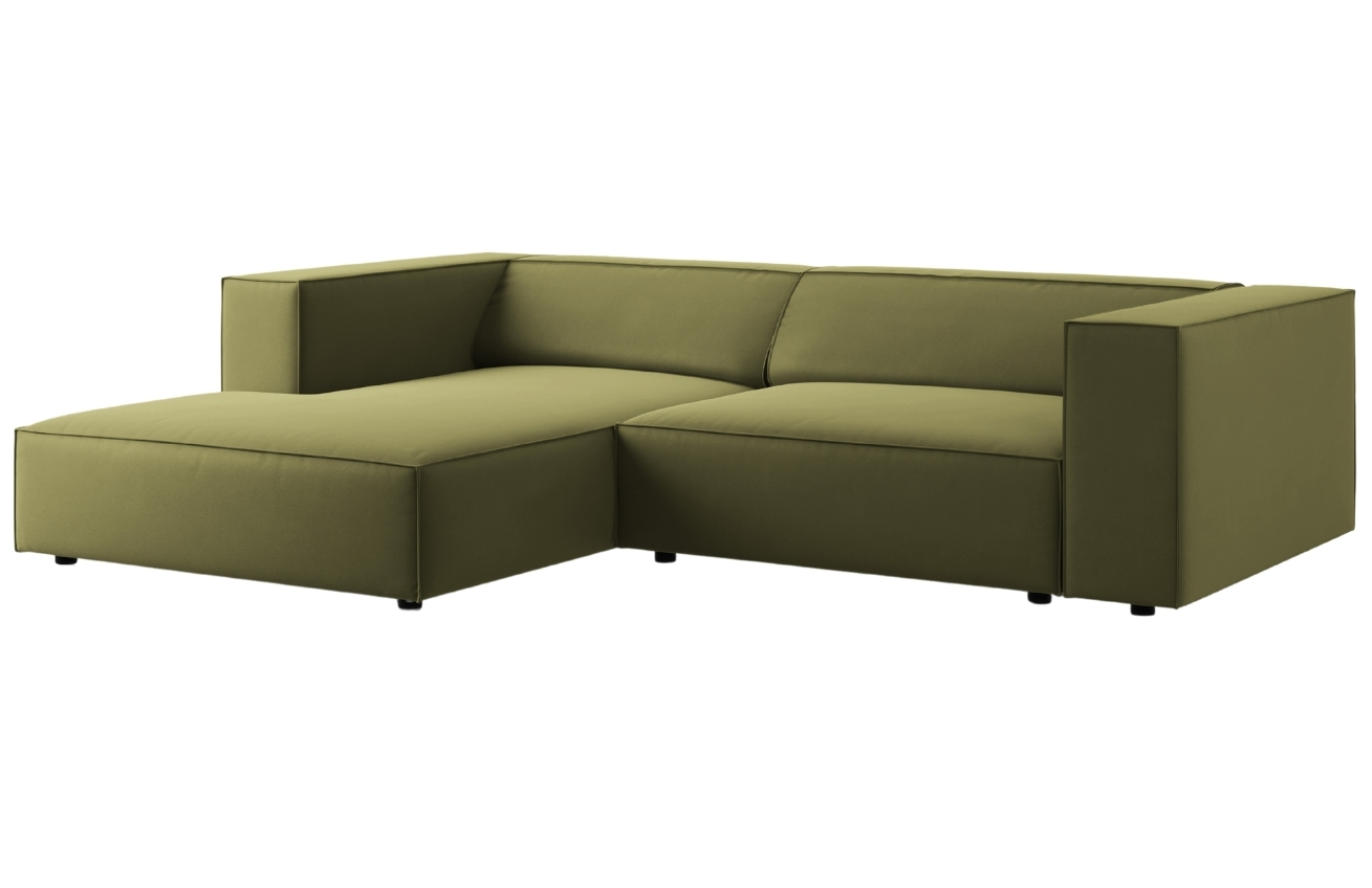 Cosmopolitan Design Sametová rohová pohovka Arendal 224 cm