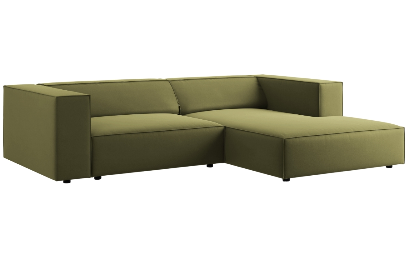 Cosmopolitan Design Sametová rohová pohovka Arendal 224 cm