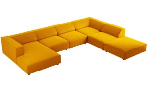 Cosmopolitan Design Sametová rohová pohovka Arendal 364 cm