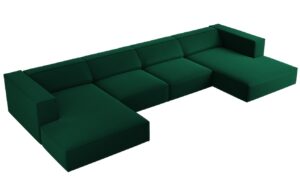 Cosmopolitan Design Sametová rohová pohovka Arendal 364 cm