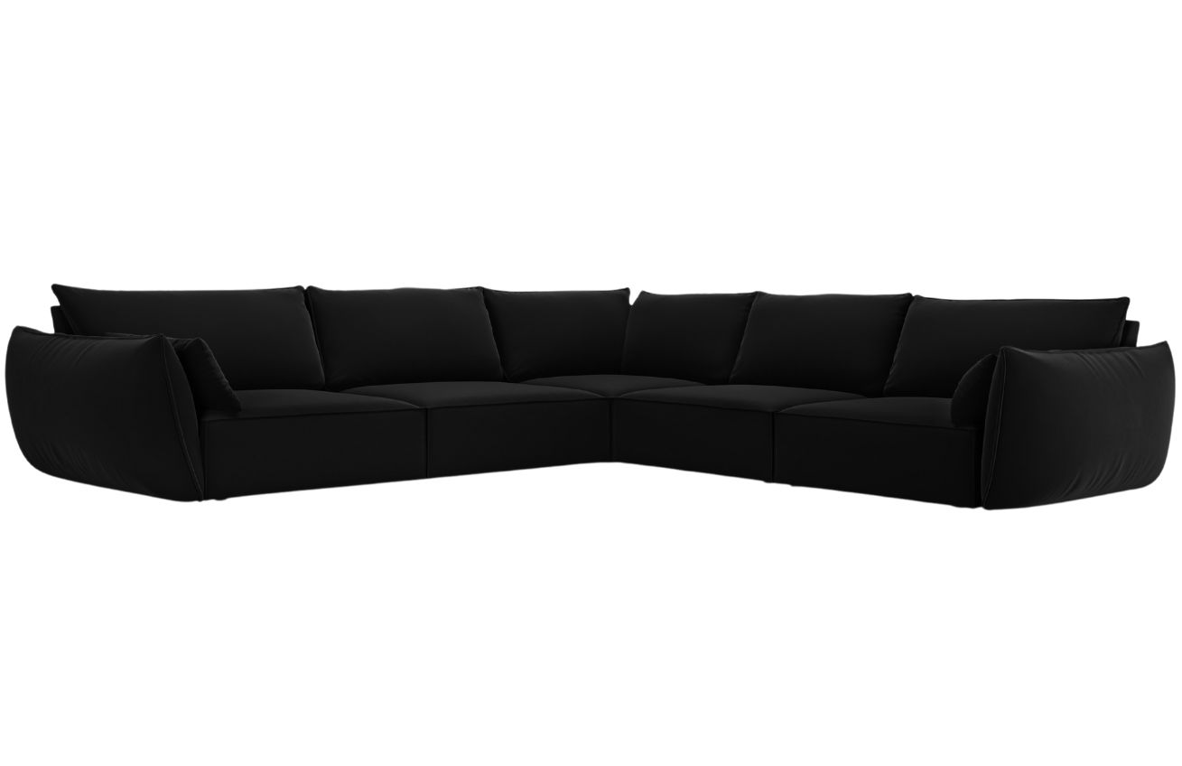 Micadoni Sametová rohová pohovka Kaelle 286 cm