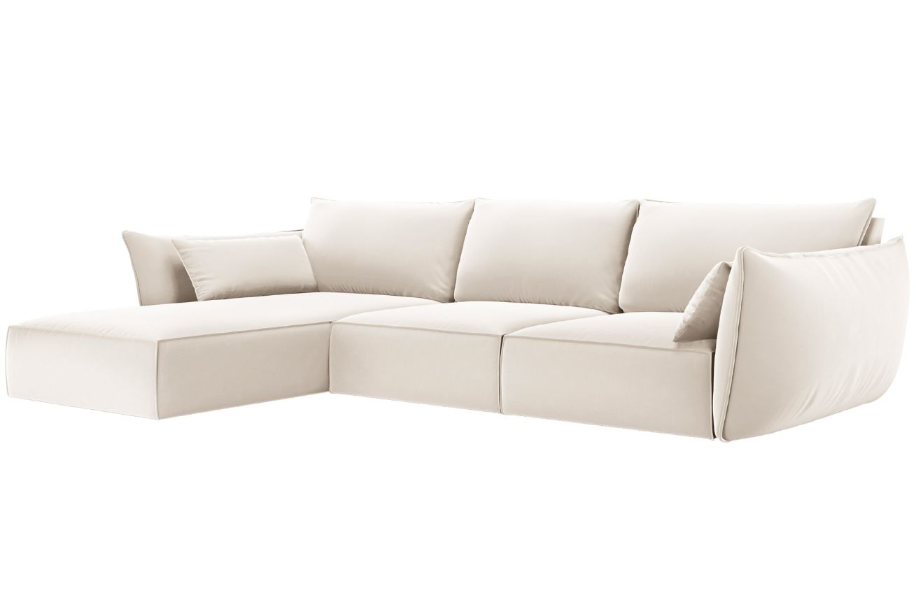 Micadoni Sametová rohová pohovka Kaelle 308 cm