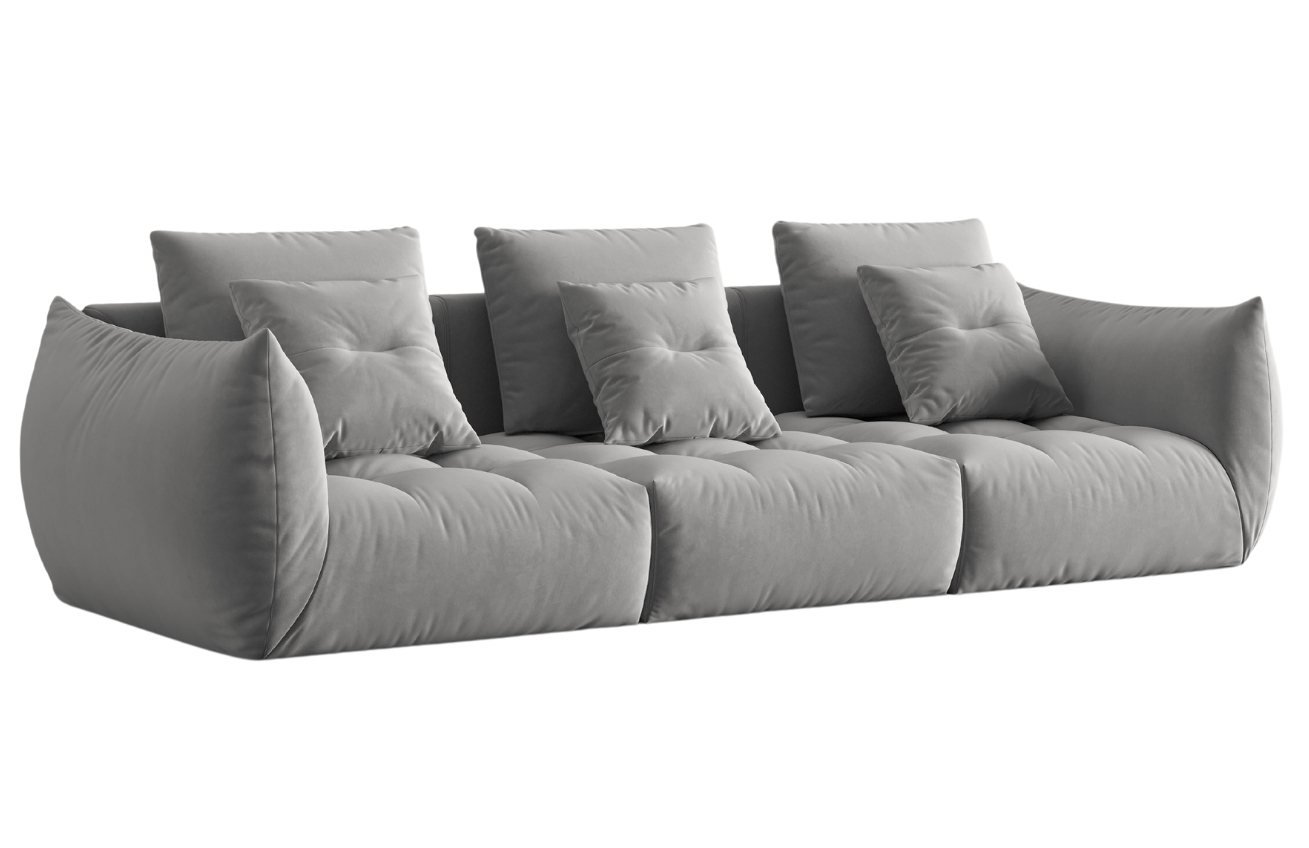 Micadoni Sametová pohovka Bloom 332 cm