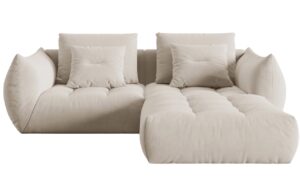 Micadoni Sametová rohová pohovka Bloom 232 cm