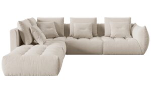 Micadoni Sametová rohová pohovka Bloom 316 cm