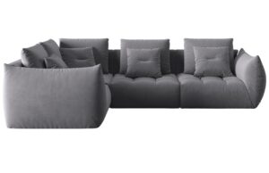 Micadoni Sametová rohová pohovka Bloom 316 cm