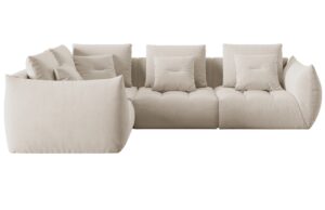 Micadoni Sametová rohová pohovka Bloom 316 cm