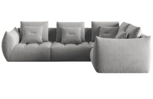 Micadoni Sametová rohová pohovka Bloom 316 cm