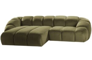 Micadoni Sametová rohová pohovka Diana 294 cm