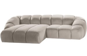 Micadoni Sametová rohová pohovka Diana 294 cm