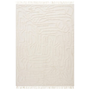 Jotex Bílý bavlněný koberec CORBIE 200 x 300 cm