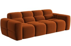 Micadoni Sametová pohovka Lisa 256 cm