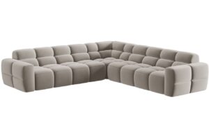 Micadoni Sametová rohová pohovka Lisa 310 cm