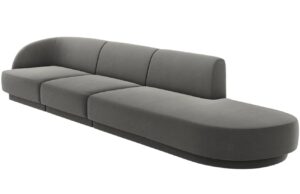 Micadoni Sametová pohovka Miley 323 cm