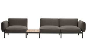 Kave Home Zahradní pohovka Sorells 341 cm se stolkem