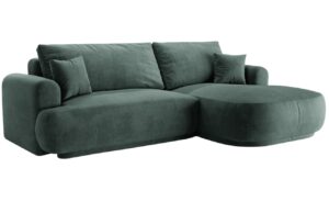 Micadoni Sametová rozkládací pohovka Ella 271 cm