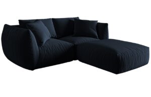 Micadoni Sametová rohová pohovka Chris 220 cm