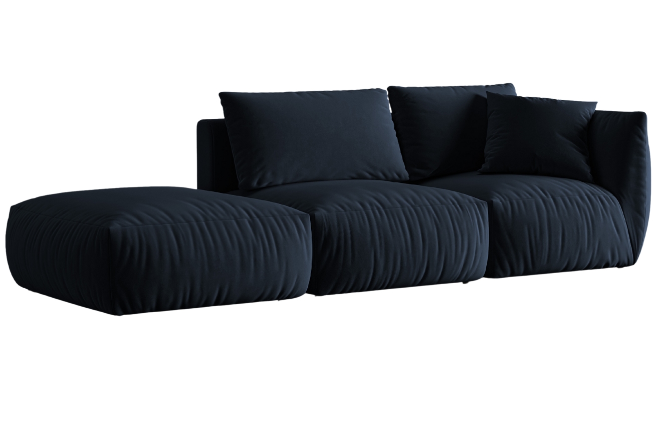 Micadoni Sametová pohovka Chris 315 cm