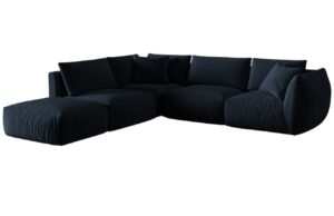 Micadoni Sametová rohová pohovka Chris 295 cm