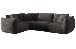 Micadoni Sametová rohová pohovka Chris 295 cm