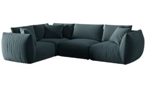 Micadoni Sametová rohová pohovka Chris 295 cm