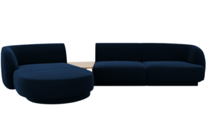 Micadoni Sametová rohová pohovka Miley 303 cm