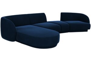 Micadoni Sametová rohová pohovka Miley 325 cm