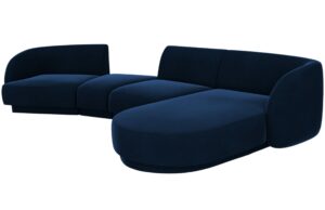 Micadoni Sametová rohová pohovka Miley 325 cm