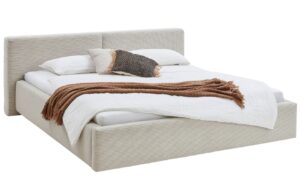 Meise Möbel Manšestrová postel Cube 160 x 200 cm s úložným prostorem