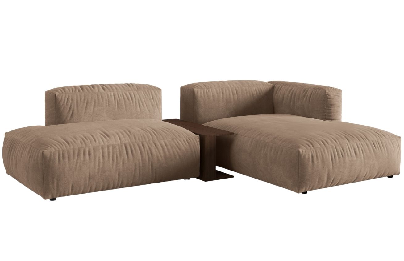 Micadoni Sametová rohová pohovka Martina 285 cm