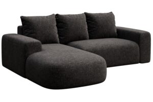 Rodier Antracitově šedá rohová pohovka Monce 255 cm