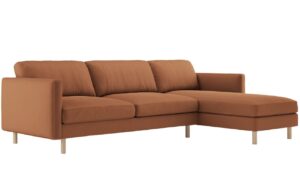 Micadoni Oranžová sametová rohová pohovka Eden 286 cm