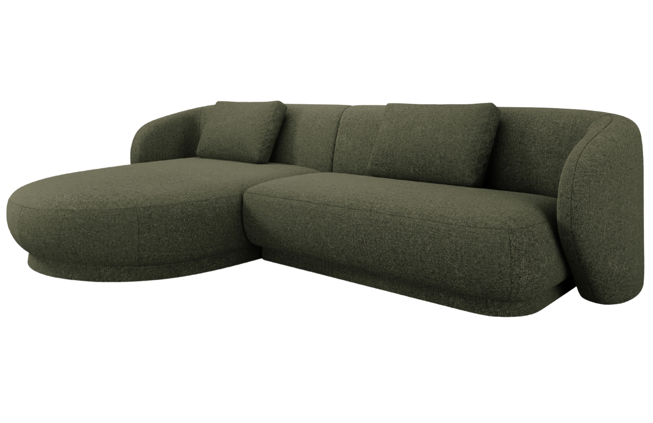 Cosmopolitan Design Zelená čalouněná rohová pohovka Camden 289 cm