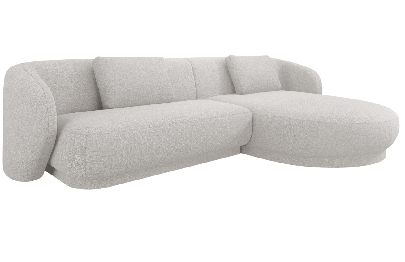 Cosmopolitan Design Světle šedá čalouněná rohová pohovka Camden 289 cm