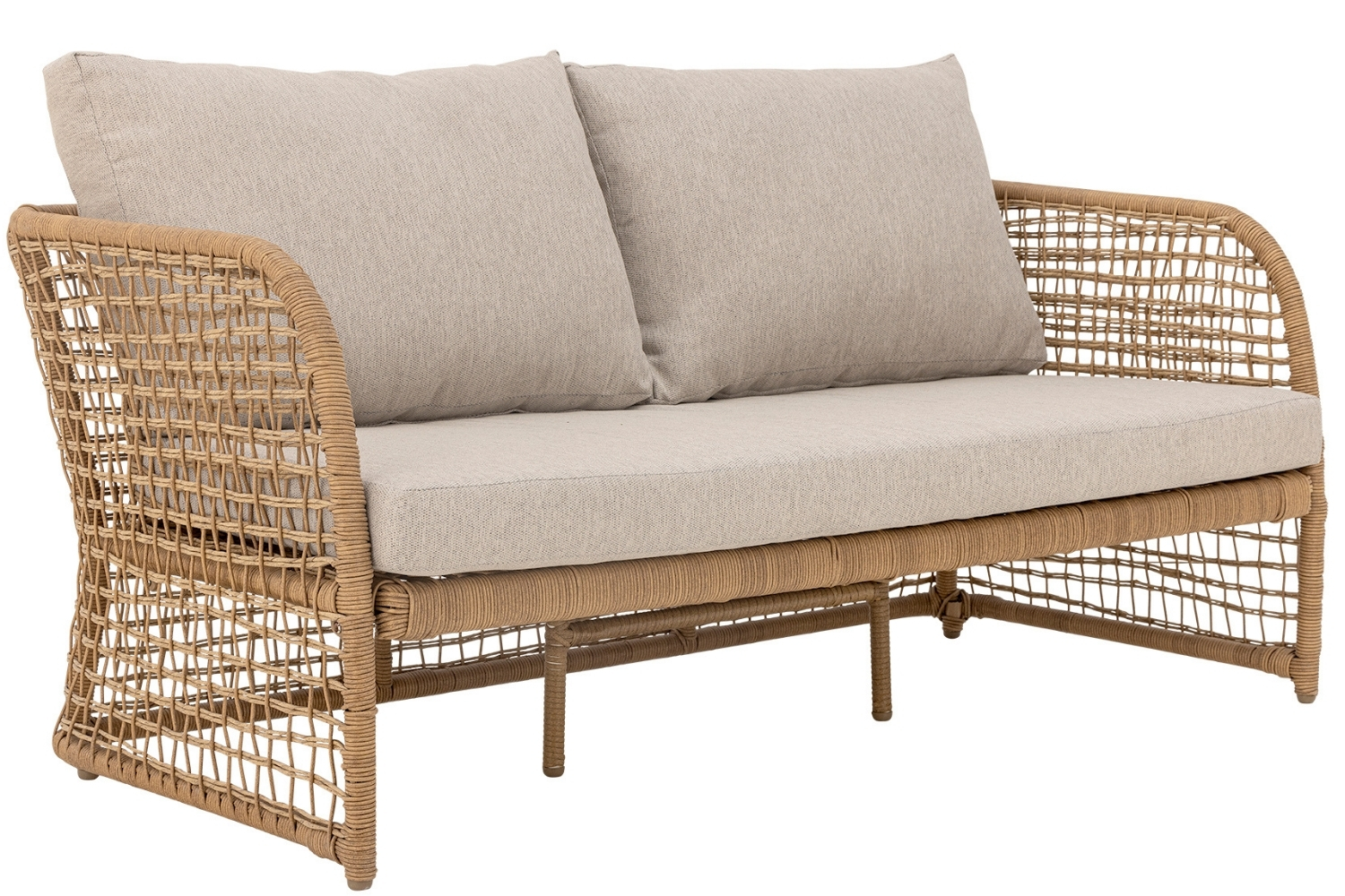 Bloomingville Ratanová zahradní pohovka s polštáři Penzano 164 cm